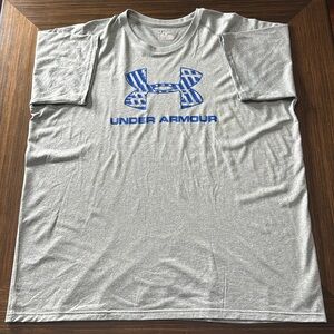 Mens Under Armour HeatGear short sleeved t-shirt gray size 2XL.